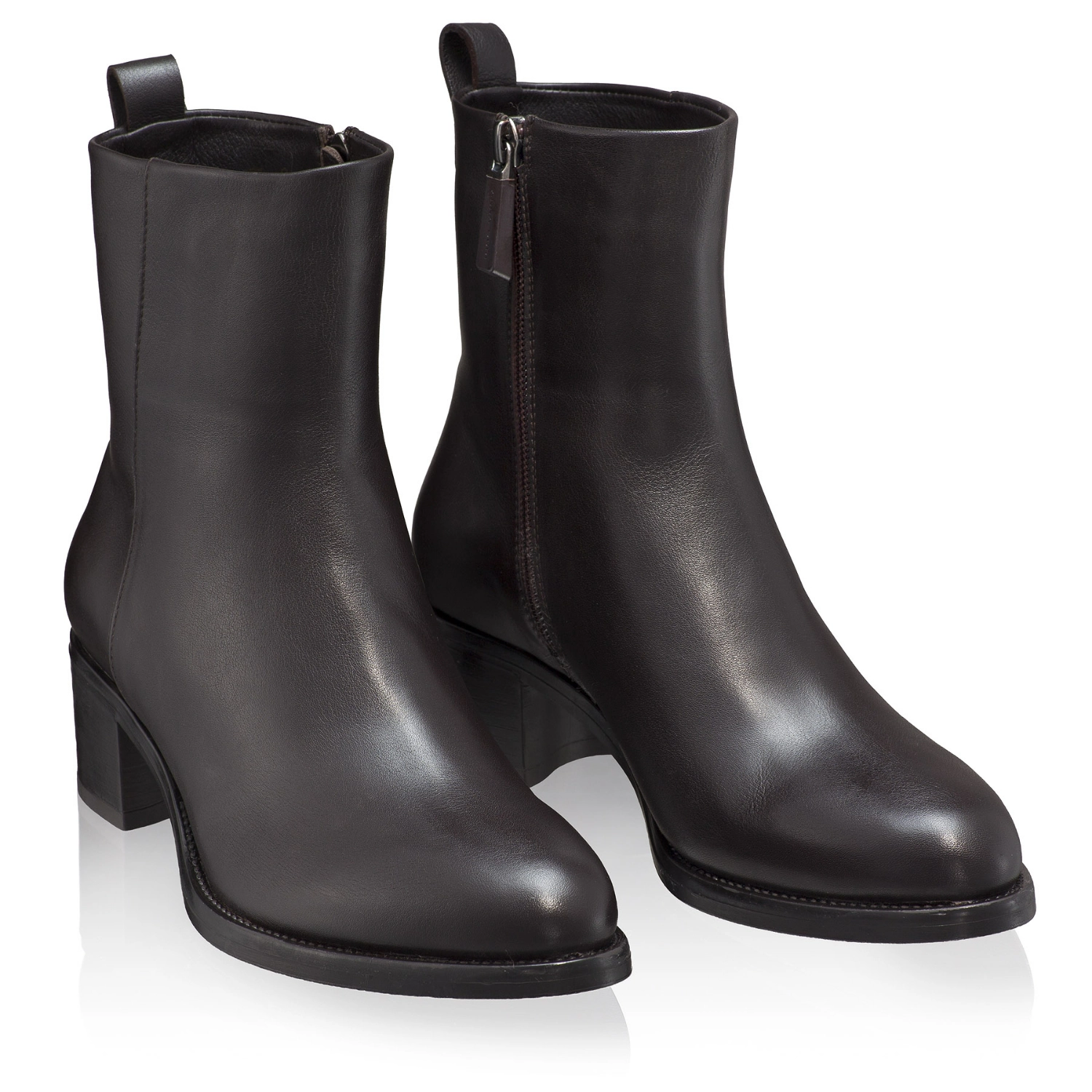 Picture of Women Leather Ankle-Boots 5933 Vitello Brown