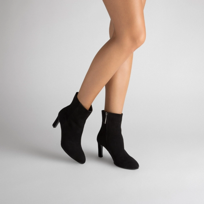 Women's Ankle Boots 8663 Camoscio Black