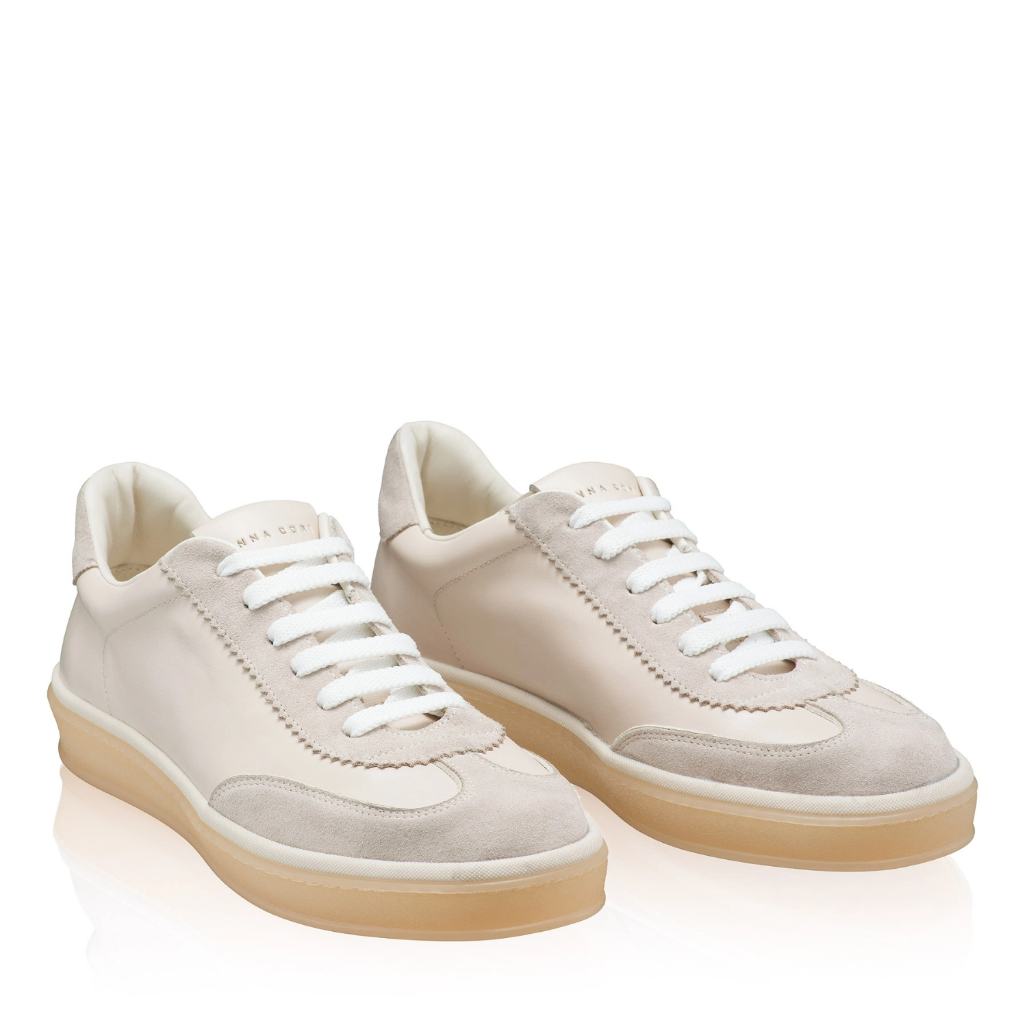 Imagine Pantofi Sport Dama 8658 Vitello Nude+Crosta Bej